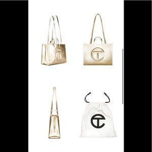 Telfar Large Shopper Gold